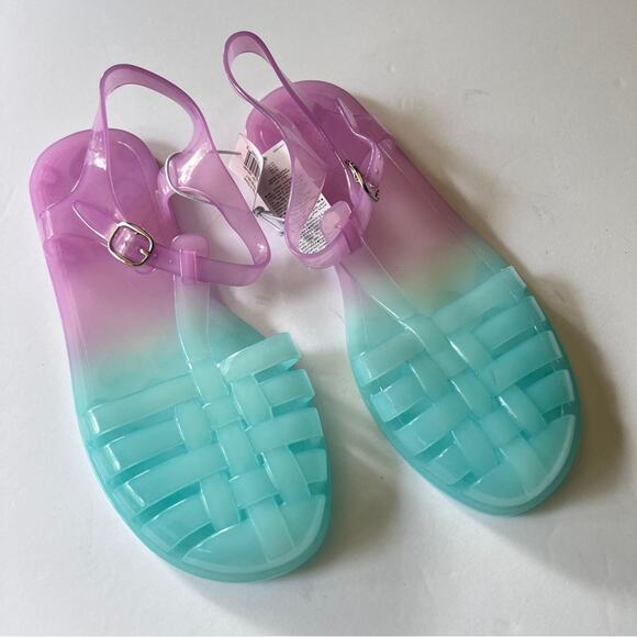 Old Navy Girl's Fisherman Jelly Pink Secure Ankle Strap Sandals Sz 5 NWT - Picture 3 of 8